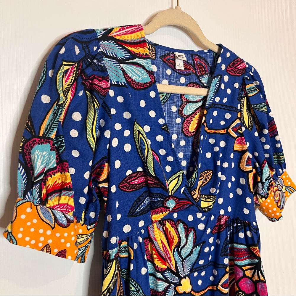TABITHA BROWN x Target Mixed Floral / Polka Dot Print Maxi Dress. Size 2‎ - Picture 4 of 8